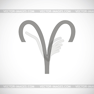 Aries black icon - vector clipart