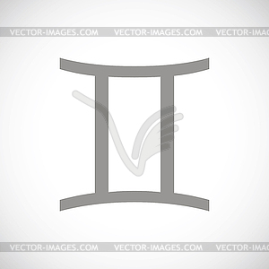 Gemini black icon - vector clip art