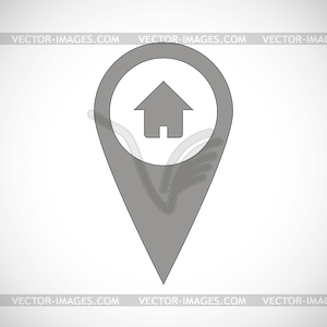 Home pointer black icon - vector clipart