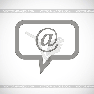 Mail black icon - vector clipart