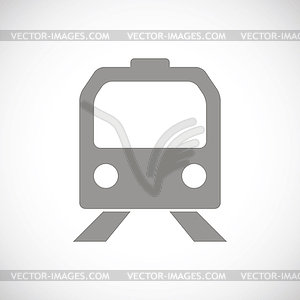 Train black icon - vector clipart