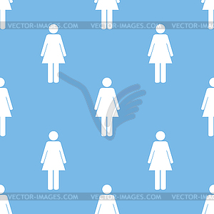 Woman seamless pattern - vector clipart