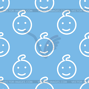 Kid seamless pattern - vector clipart