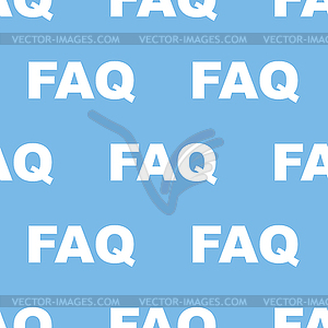 Faq seamless pattern - vector image