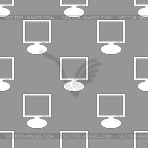 Monitor seamless pattern - vector clipart