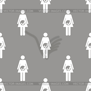 Pregnancy seamless pattern - vector image