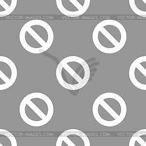 Ban seamless pattern - vector image