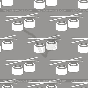 Sushi seamless pattern - vector image