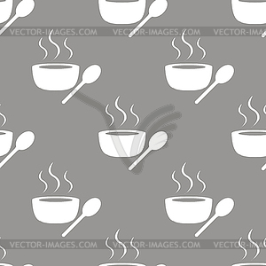 Lunch time seamless pattern - vector image