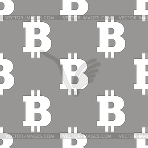 Bitcoin seamless pattern - vector clipart