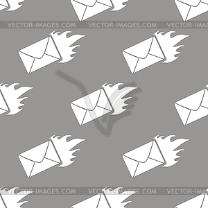 Hot letter seamless pattern - vector image