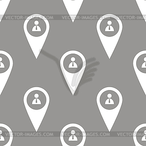 Man pointer seamless pattern - vector image