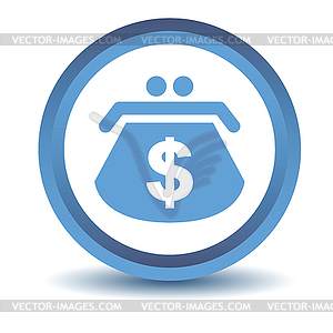 Blue Dollar purse icon - vector clipart