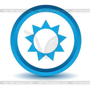 Синий ВС значок - стоковое векторное изображение