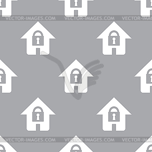 Lock seamless pattern - white & black vector clipart