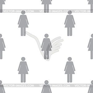 New Woman seamless pattern - vector image