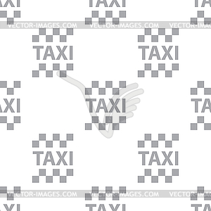 New Taxi seamless pattern - white & black vector clipart