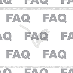 New Faq seamless pattern - vector clip art