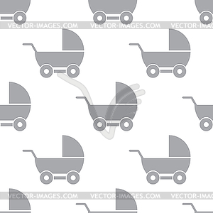 Новый Детские коляски бесшовные модели - векторное изображение