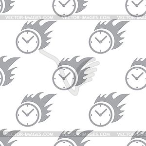 New Hot clock seamless pattern - vector image