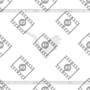 New 3d film seamless pattern - vector clipart