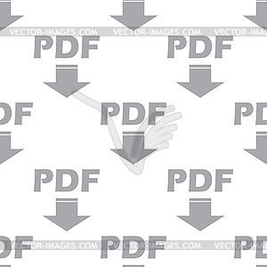 New Pdf seamless pattern - white & black vector clipart