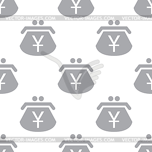 New Yen purse seamless pattern - vector image