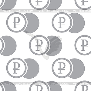 New Rouble coin seamless pattern - vector clipart / vector image