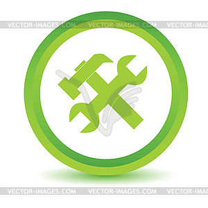 Green repair icon - color vector clipart