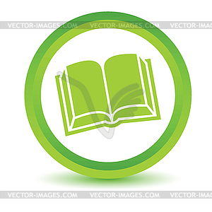 Green book icon - vector clipart