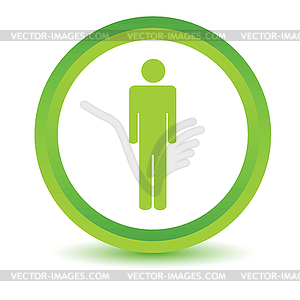 Green man icon - vector clipart