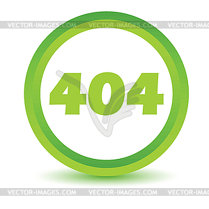 Green error icon - vector clip art