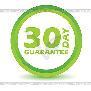 Green guarantee icon - vector clipart
