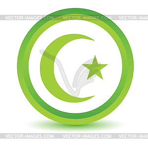 Green Islam icon - vector clipart