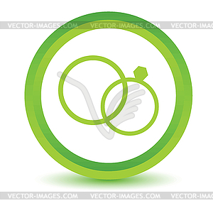 Green Marriage icon - vector image