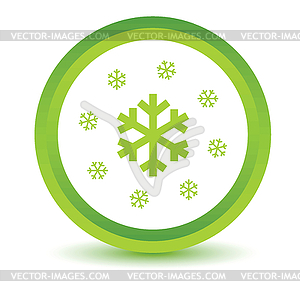 Green Snow icon - vector image