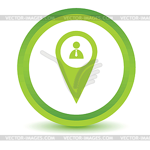Green Man pointer icon - vector clipart