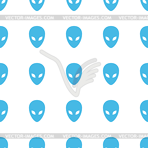 Unique Alien seamless pattern - vector clip art