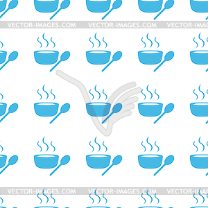 Unique Lunch time seamless pattern - vector clip art