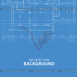 Blueprint architecture background - vector clipart