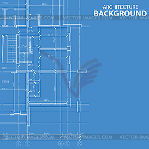Blueprint модель архитектуры - изображение в векторе