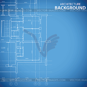 Blueprint building model - vector image