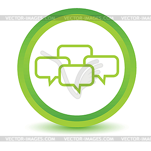 Green Dialog icon - vector image