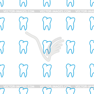 Unique Tooth seamless pattern - vector clipart