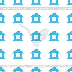 Unique House seamless pattern - vector clipart