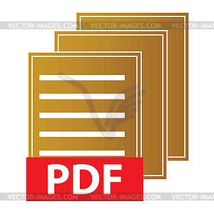Pdf скачать иконку - стоковый векторный клипарт