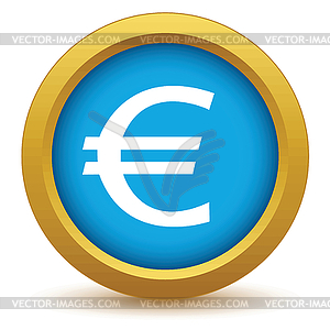 Gold euro icon - vector image