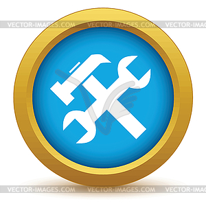 Gold repair icon - vector image