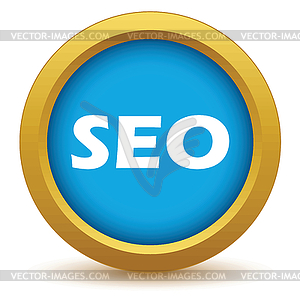 Gold seo icon - vector image