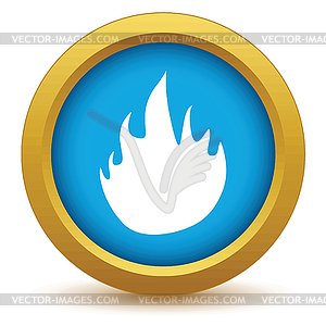 Gold fire icon - vector EPS clipart
